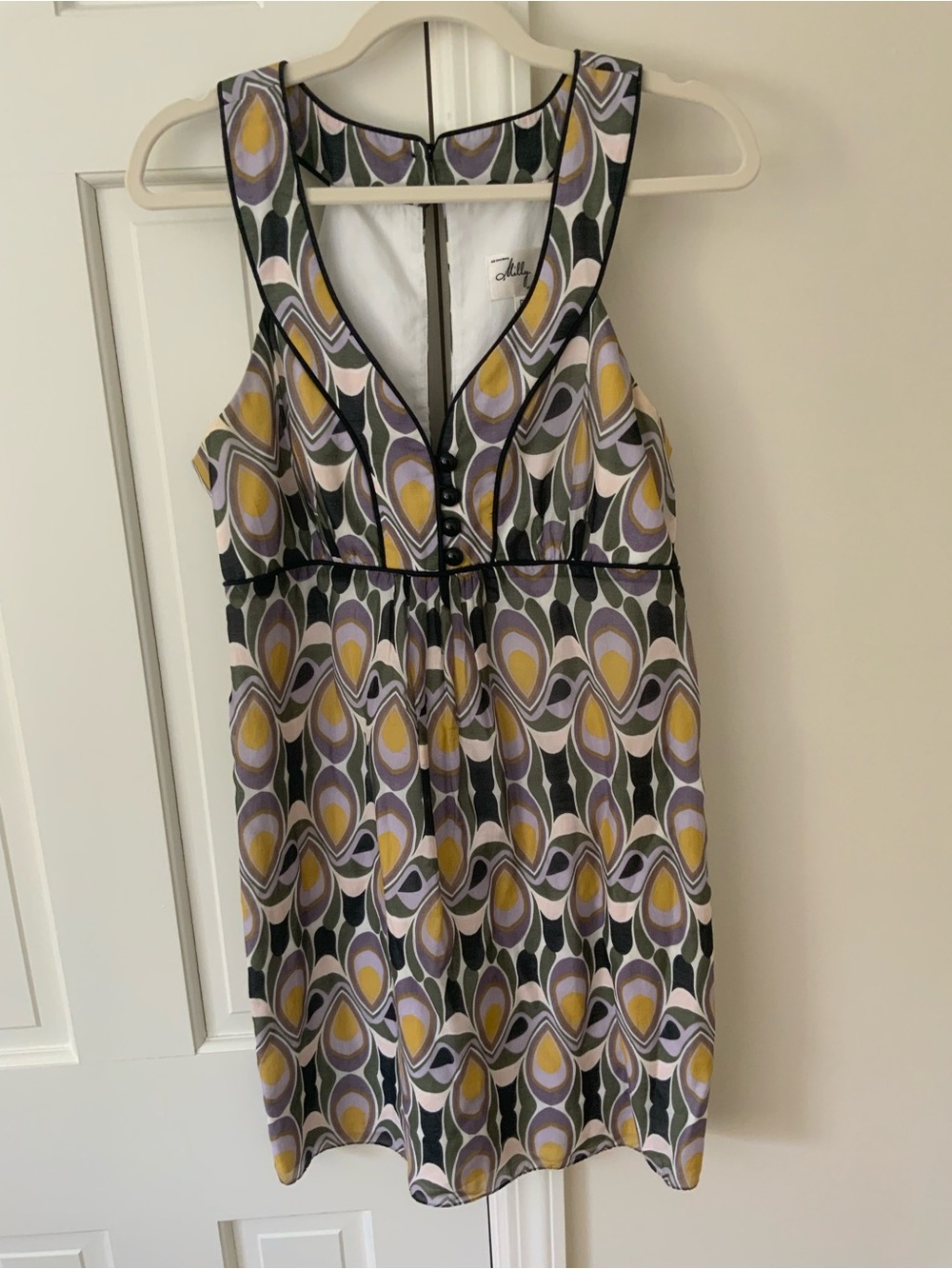Milly Silk & Cotton Dress Size 8